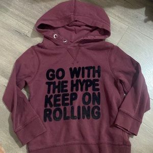 H&M Boys Maroon Hoodie Sweatshirt